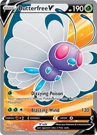 Butterfree V (Full Art) | 177/189 | Holofoil | SWSH03: Darkness Ablaze