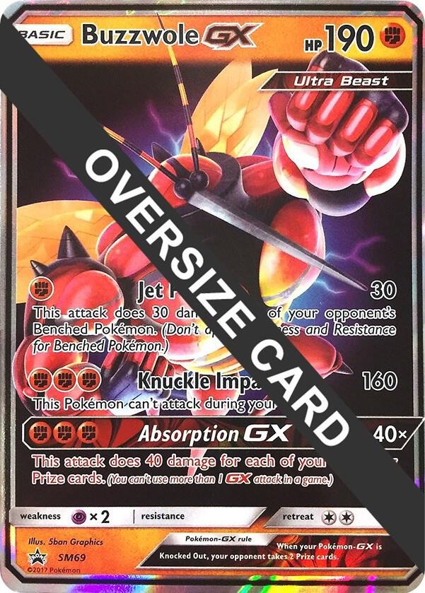 Buzzwole GX SM69 (SM Black Star Promos) Holofoil Jumbo Cards Buzzwole GX SM69 (SM Black Star Promos) Holofoil Jumbo Cards