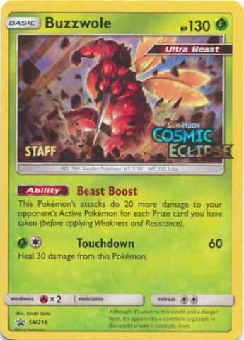 Buzzwole SM218 (Prerelease) [Staff] Holofoil SM Promos