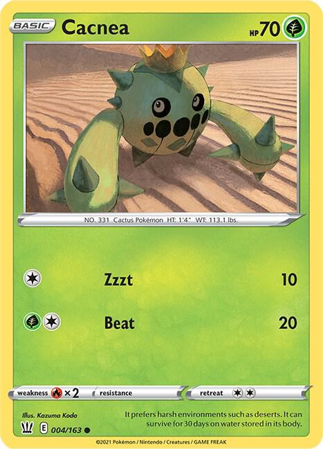 Cacnea 004/163 Normal SWSH05: Battle Styles Cacnea 004/163 Normal SWSH05: Battle Styles