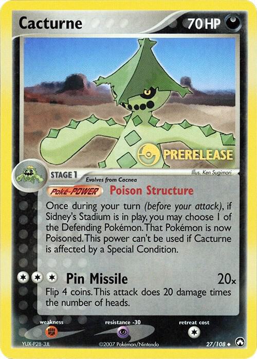 Cacturne 27/108 (Prerelease) 027/108 Normal Miscellaneous Cards & Products