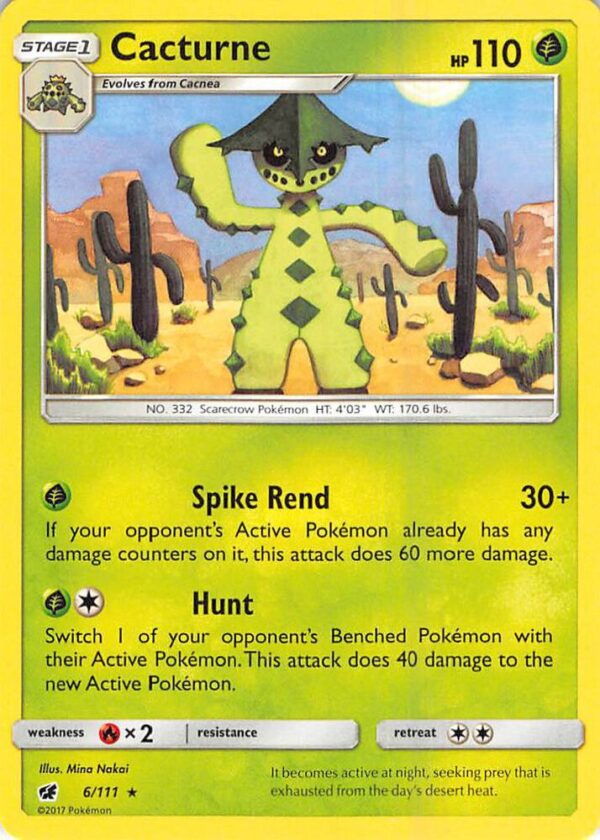 Cacturne 6/111 Normal SM – Crimson Invasion Cacturne 6/111 Normal SM – Crimson Invasion