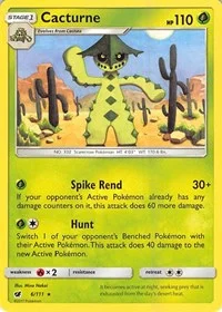 Cacturne | 6/111 | Reverse Holofoil | SM - Crimson Invasion Cacturne | 6/111 | Reverse Holofoil | SM - Crimson Invasion