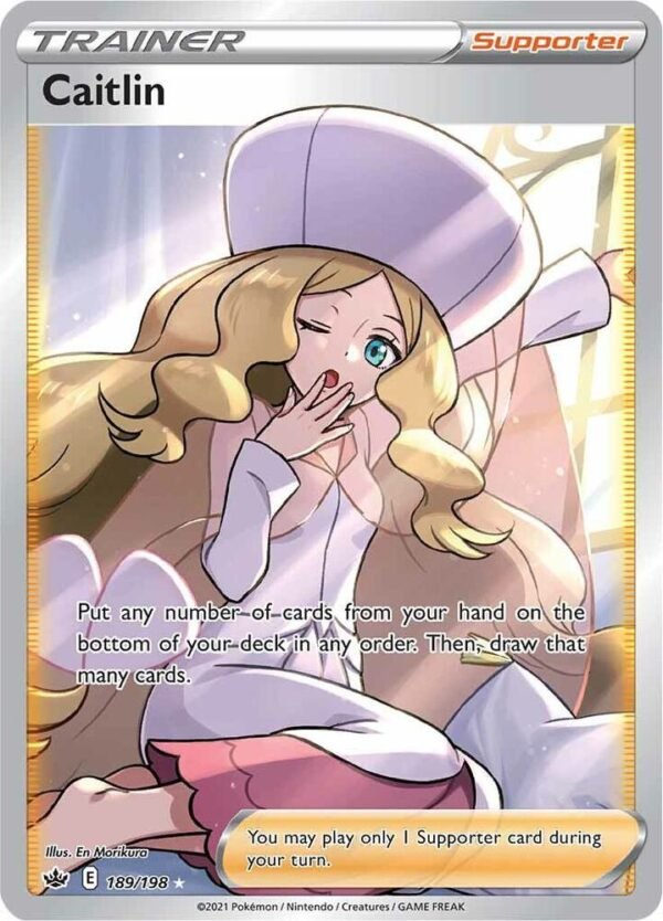 Caitlin (Full Art) 189/198 Holofoil SWSH06: Chilling Reign Caitlin (Full Art) 189/198 Holofoil SWSH06: Chilling Reign