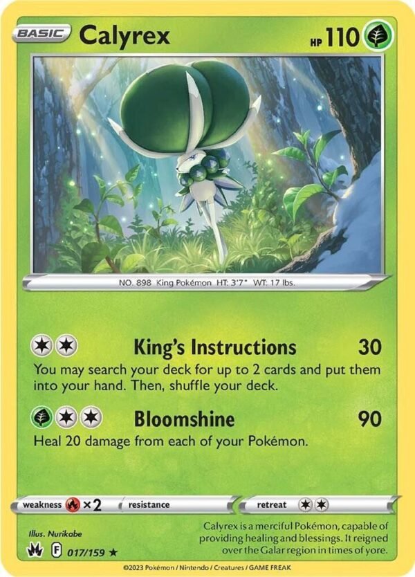Calyrex 017/159 Reverse Holofoil Crown Zenith Calyrex 017/159 Reverse Holofoil Crown Zenith
