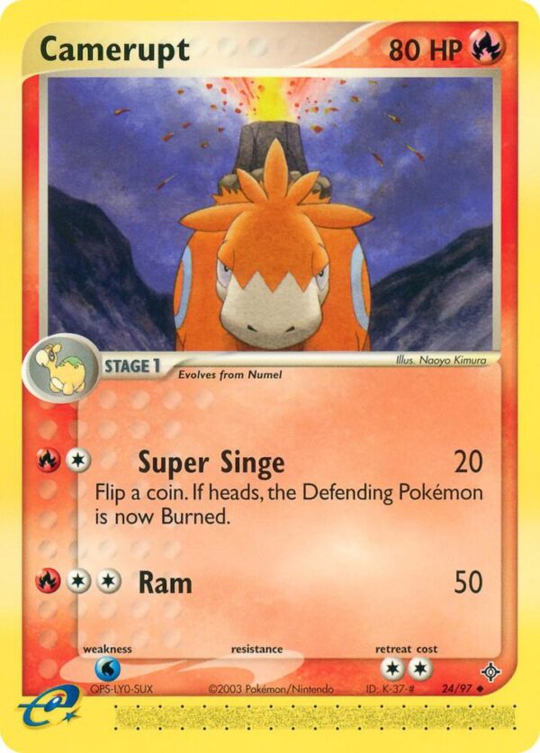 Camerupt 24/97 Reverse Holofoil Dragon