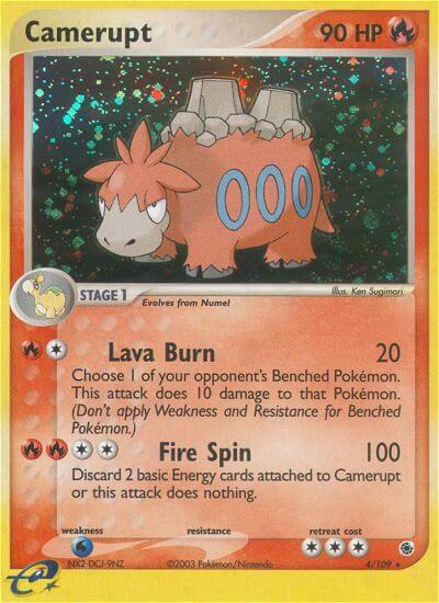 Camerupt 4/109 Reverse Holofoil Ruby and Sapphire Camerupt 4/109 Reverse Holofoil Ruby and Sapphire