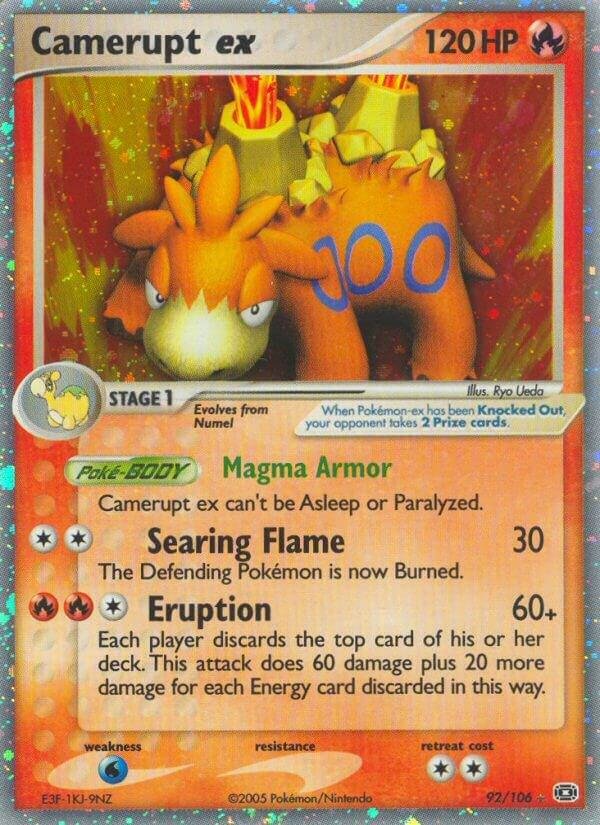 Camerupt ex 92/106 Holofoil Emerald Camerupt ex 92/106 Holofoil Emerald