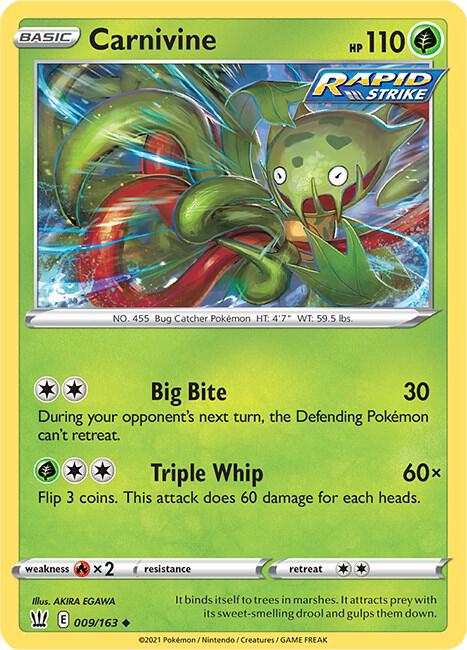 Carnivine 009/163 Normal SWSH05: Battle Styles