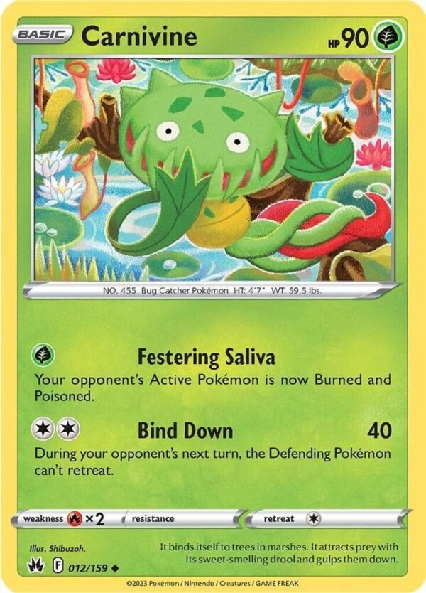 Carnivine 012/159 Reverse Holofoil Crown Zenith Carnivine 012/159 Reverse Holofoil Crown Zenith