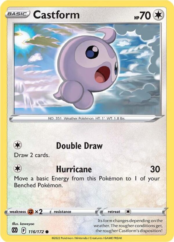 Castform 116/172 Normal SWSH09: Brilliant Stars Castform 116/172 Normal SWSH09: Brilliant Stars