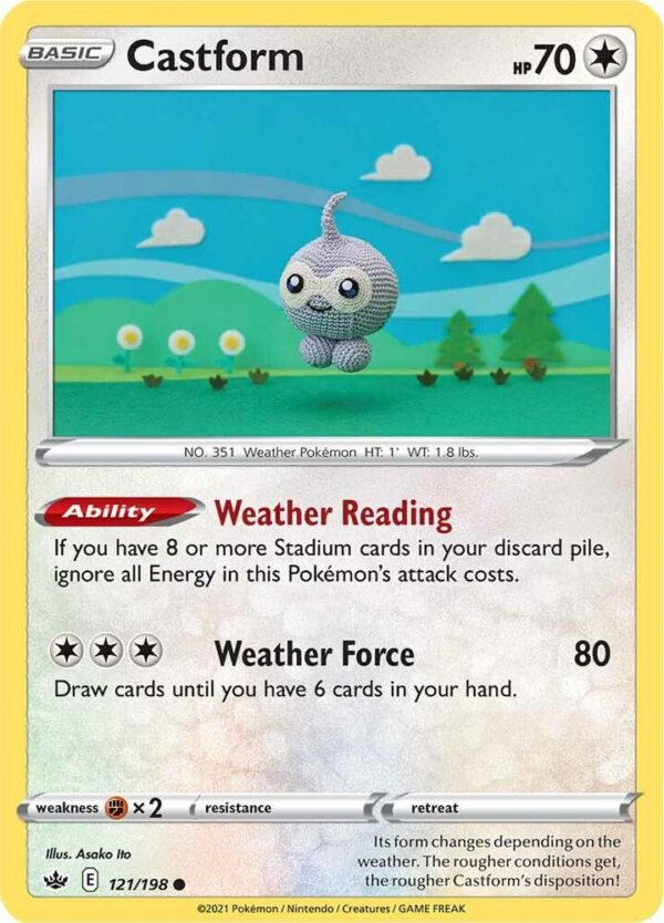 Castform 121/198 Normal SWSH06: Chilling Reign