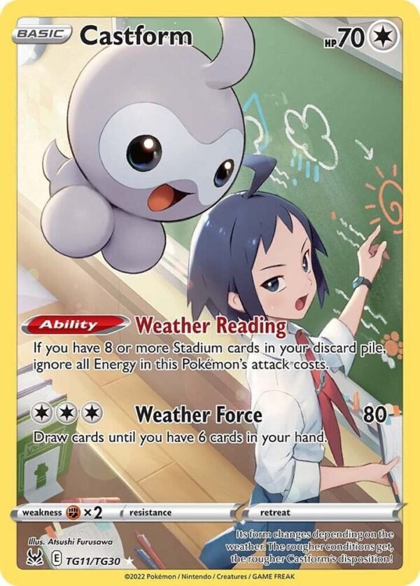 Castform TG11/TG30 Holofoil SWSH11: Lost Origin Trainer Gallery Castform TG11/TG30 Holofoil SWSH11: Lost Origin Trainer Gallery
