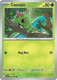 Caterpie | 001/159 | Reverse Holofoil | SV09: Journey Together Caterpie | 001/159 | Reverse Holofoil | SV09: Journey Together