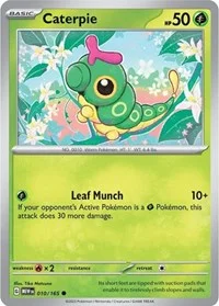 Caterpie | 010/165 | Reverse Holofoil | SV: Scarlet & Violet 151 Caterpie | 010/165 | Reverse Holofoil | SV: Scarlet & Violet 151