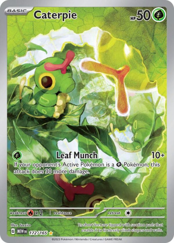 Caterpie 172/165 Holofoil SV: Scarlet & Violet 151 Caterpie 172/165 Holofoil SV: Scarlet & Violet 151
