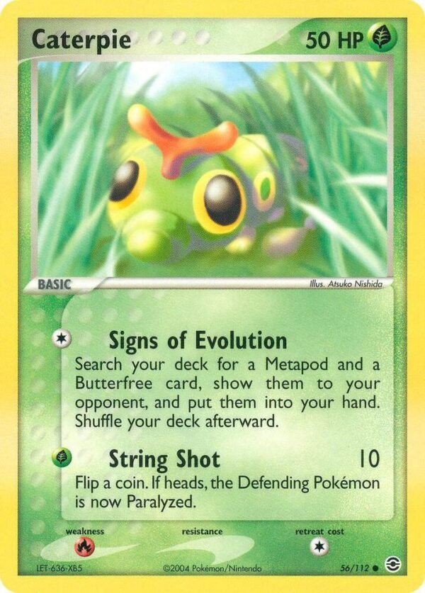 Caterpie 56/112 Reverse Holofoil FireRed & LeafGreen Caterpie 56/112 Reverse Holofoil FireRed & LeafGreen