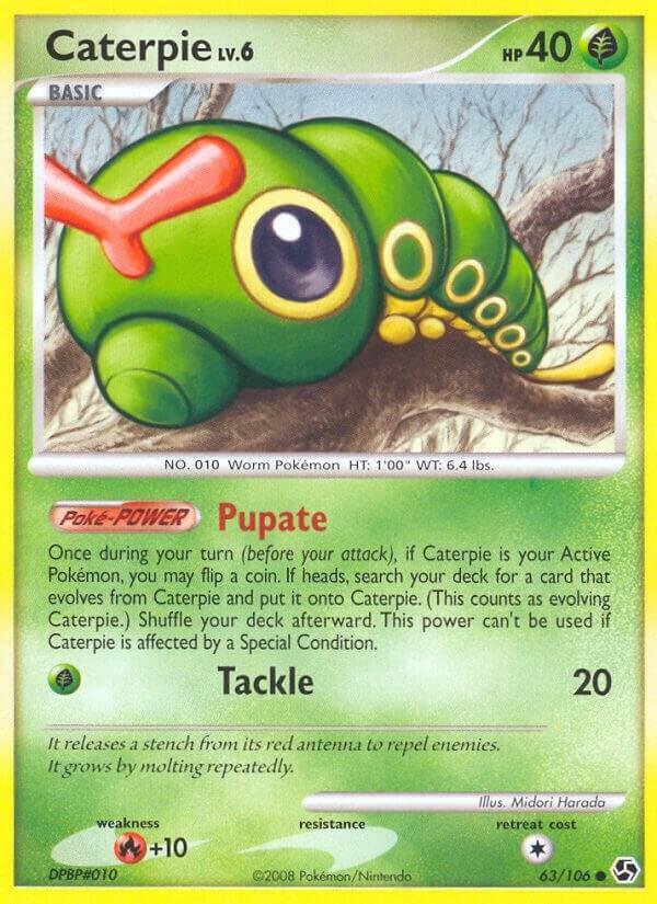Caterpie 63/106 Reverse Holofoil Great Encounters Caterpie 63/106 Reverse Holofoil Great Encounters
