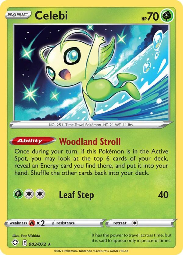 Celebi 003/072 Reverse Holofoil Shining Fates