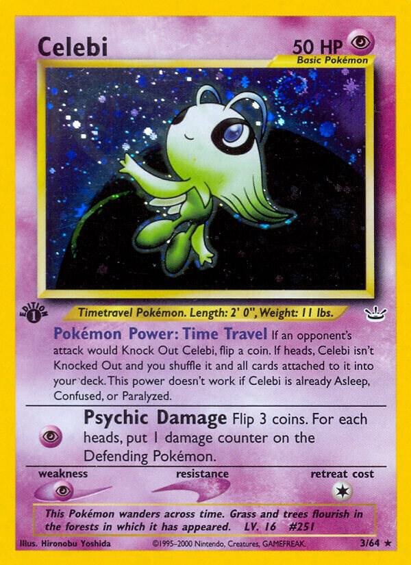 Celebi (3) 03/64 Unlimited Holofoil Neo Revelation Celebi (3) 03/64 Unlimited Holofoil Neo Revelation