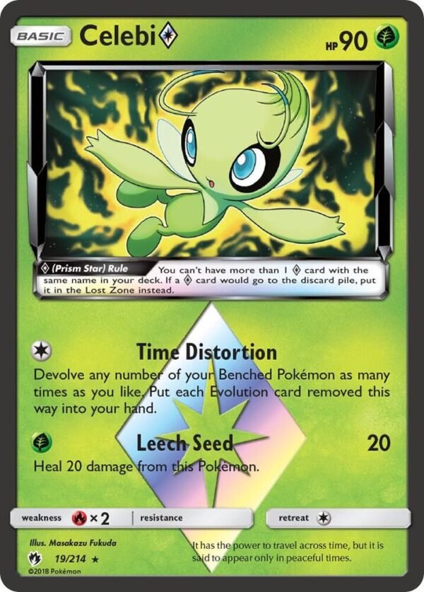 Celebi Prism Star 19/214 Holofoil SM – Lost Thunder Celebi Prism Star 19/214 Holofoil SM – Lost Thunder