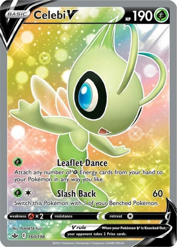 Celebi V (Full Art) 160/198 Holofoil SWSH06: Chilling Reign Celebi V (Full Art) 160/198 Holofoil SWSH06: Chilling Reign