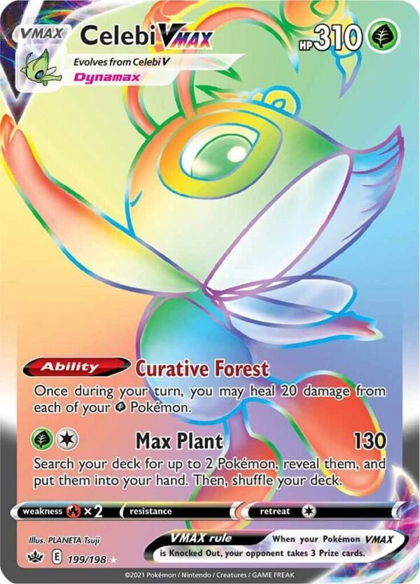 Celebi VMAX (Secret) 199/198 Holofoil SWSH06: Chilling Reign