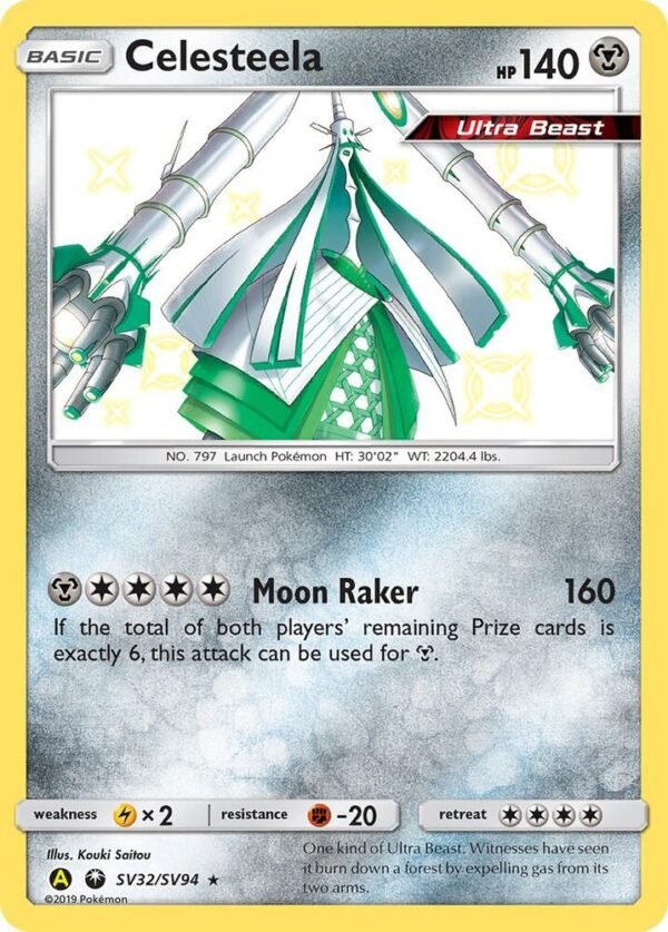 Celesteela SV32/SV94 Holofoil Hidden Fates: Shiny Vault Celesteela SV32/SV94 Holofoil Hidden Fates: Shiny Vault
