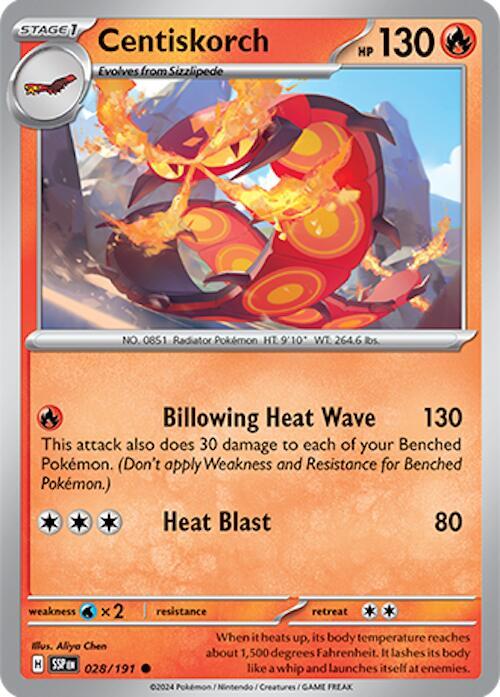 Centiskorch 028/191 Normal SV08: Surging Sparks