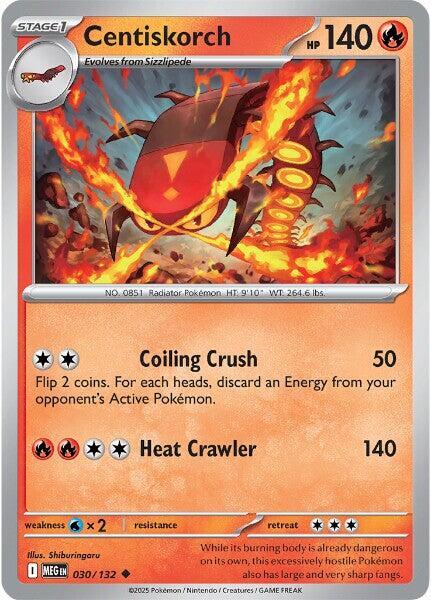 Centiskorch 030/132 Reverse Holofoil ME01: Mega Evolution Centiskorch 030/132 Reverse Holofoil ME01: Mega Evolution