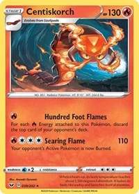 Centiskorch | 039/202 | Reverse Holofoil | SWSH01: Sword & Shield Base Set