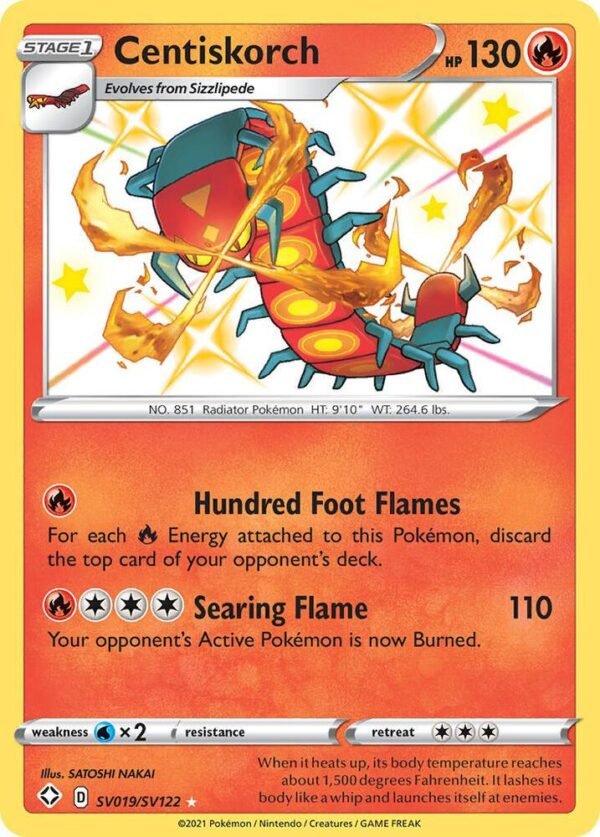 Centiskorch SV019/SV122 Holofoil Shining Fates: Shiny Vault Centiskorch SV019/SV122 Holofoil Shining Fates: Shiny Vault