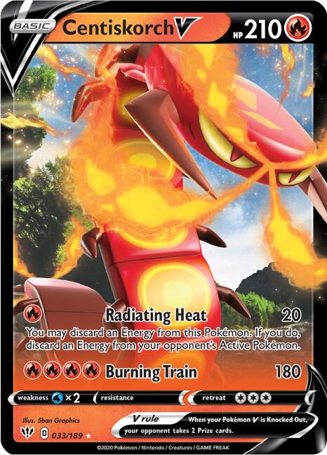 Centiskorch V 033/189 Holofoil SWSH03: Darkness Ablaze