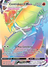 Centiskorch VMAX (Secret) | 191/189 | Holofoil | SWSH03: Darkness Ablaze