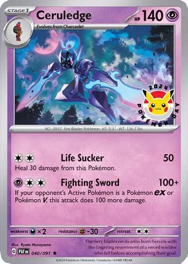 Ceruledge 040/091 (Pokemon Day 2024) (Cosmos Holo) Holofoil Miscellaneous Cards & Products