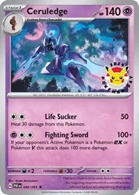 Ceruledge | 040/091 (Pokemon Day 2024) (Cosmos Holo) | Holofoil | Miscellaneous Cards & Products