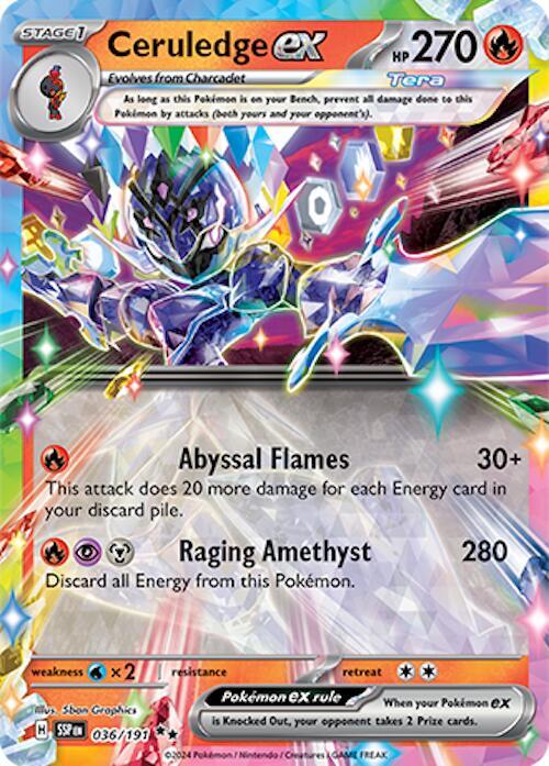 Ceruledge ex 036/191 Holofoil SV08: Surging Sparks