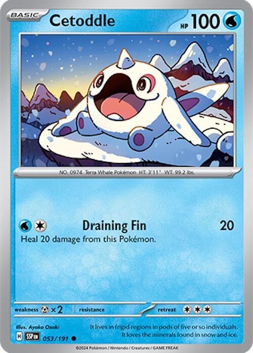 Cetoddle 053/191 Reverse Holofoil SV08: Surging Sparks Cetoddle 053/191 Reverse Holofoil SV08: Surging Sparks