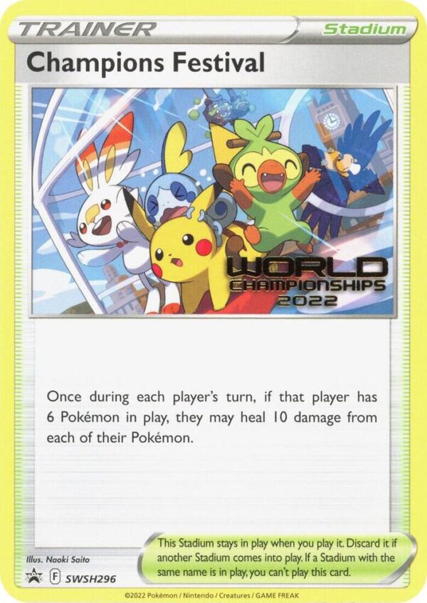 Champions Festival SWSH296 (World Championships 2022) Normal SWSH: Sword & Shield Promo Cards