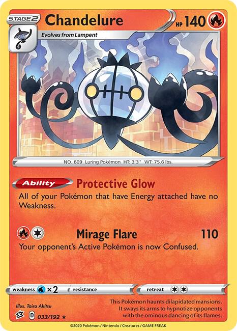 Chandelure 033/192 Holofoil SWSH02: Rebel Clash
