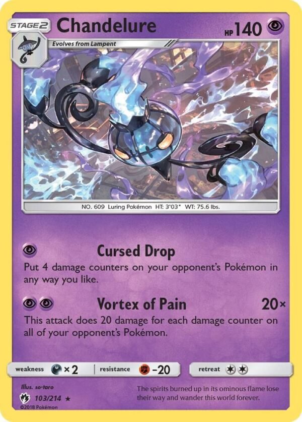 Chandelure 103/214 Reverse Holofoil SM – Lost Thunder
