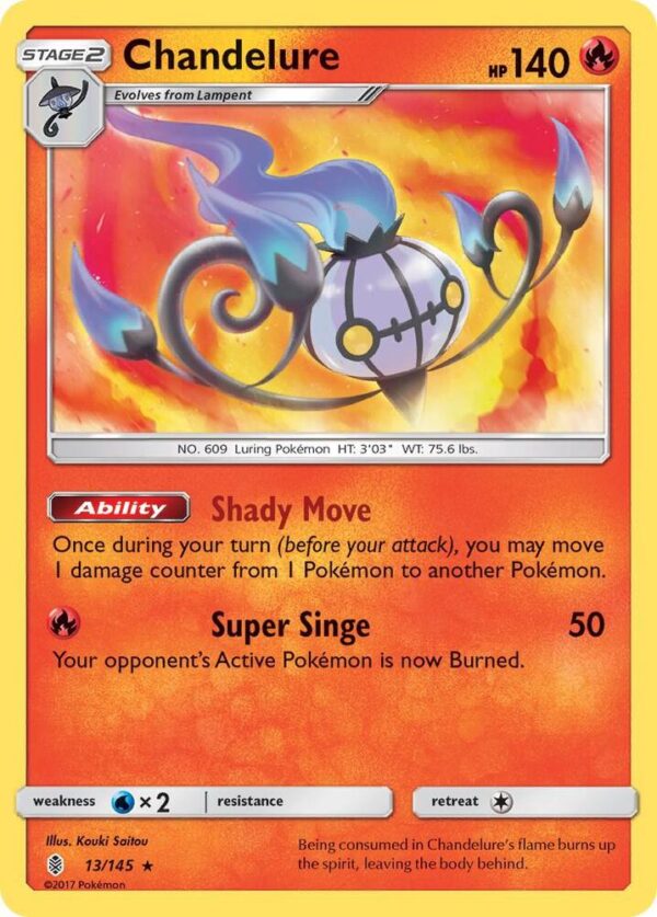 Chandelure 13/145 Reverse Holofoil SM – Guardians Rising