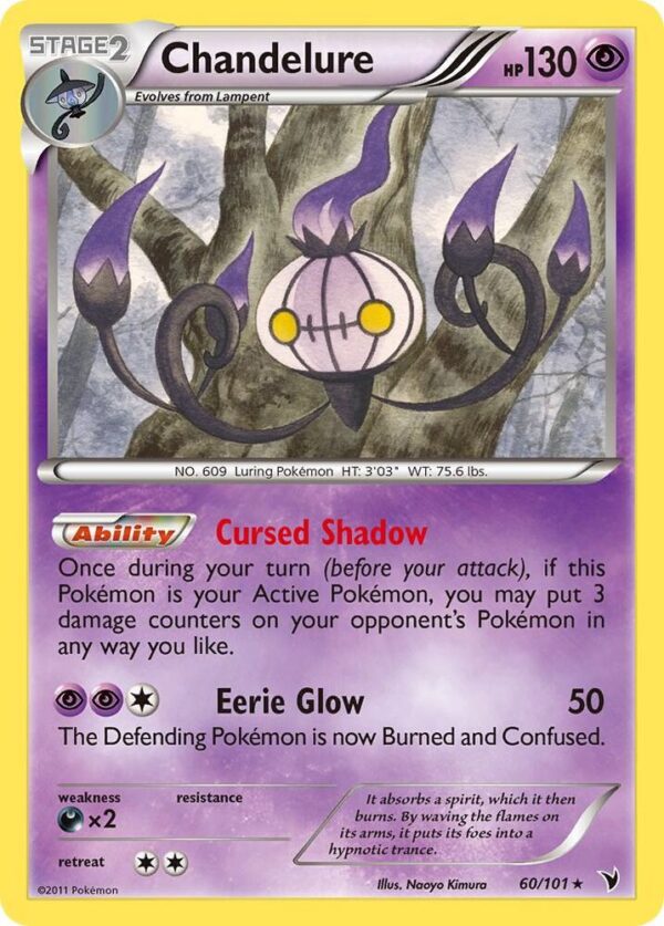 Chandelure 60/101 Reverse Holofoil Noble Victories