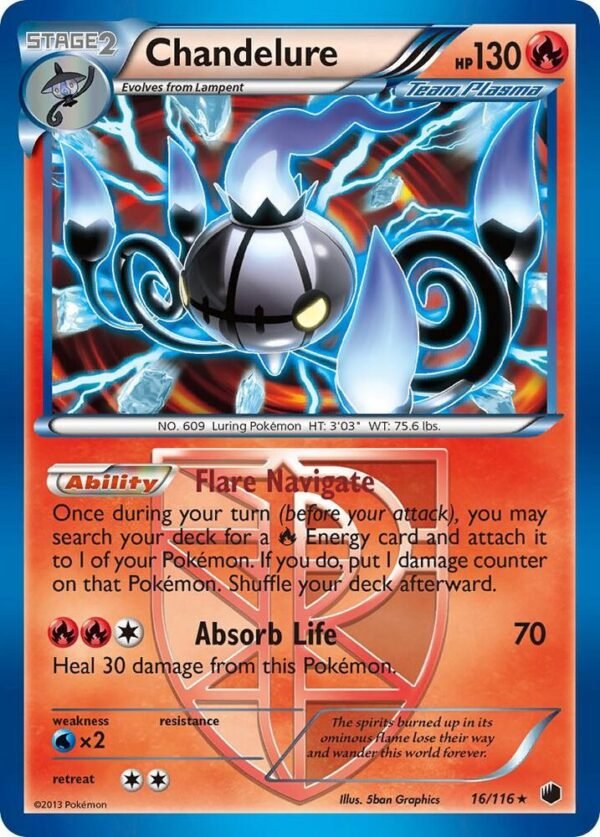 Chandelure (Team Plasma) 16/116 Reverse Holofoil Plasma Freeze