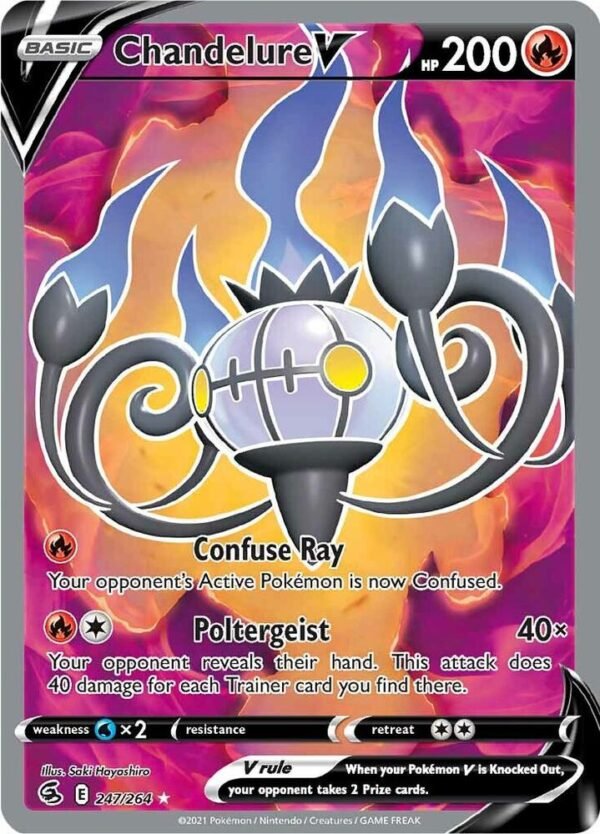 Chandelure V (Full Art) 247/264 Holofoil SWSH08: Fusion Strike