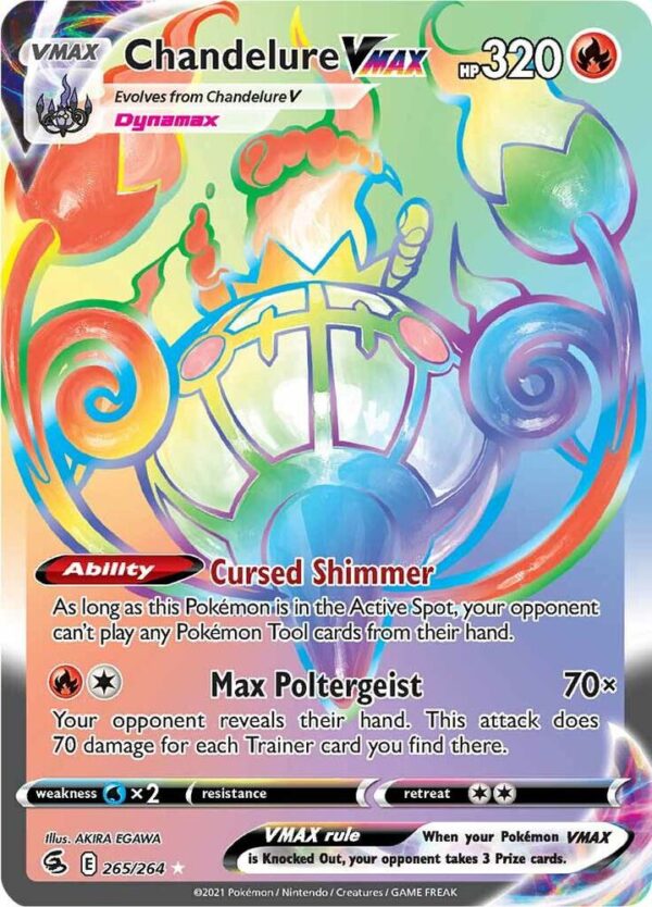 Chandelure VMAX (Secret) 265/264 Holofoil SWSH08: Fusion Strike