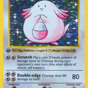 Chansey 003/102 1st Edition Holofoil Base Set (Shadowless)