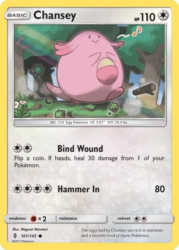 Chansey 101/145 Reverse Holofoil SM – Guardians Rising Chansey 101/145 Reverse Holofoil SM – Guardians Rising