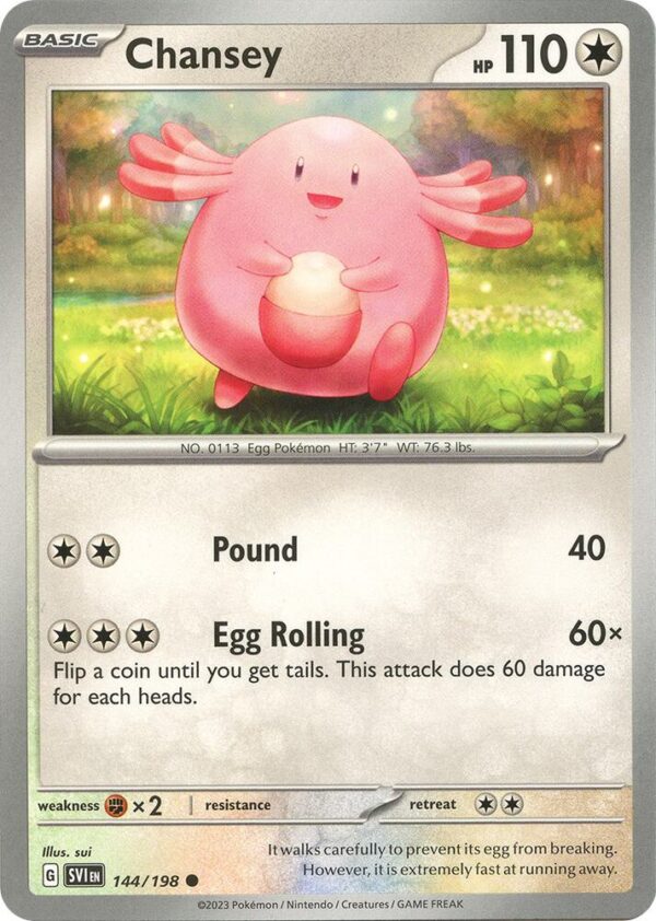 Chansey 144/198 Reverse Holofoil SV01: Scarlet & Violet Base Set