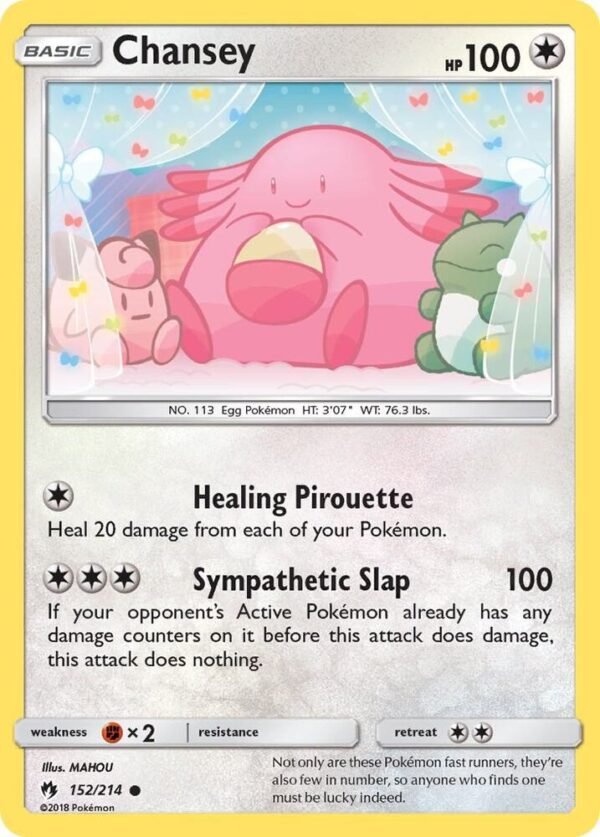 Chansey 152/214 Reverse Holofoil SM – Lost Thunder Chansey 152/214 Reverse Holofoil SM – Lost Thunder